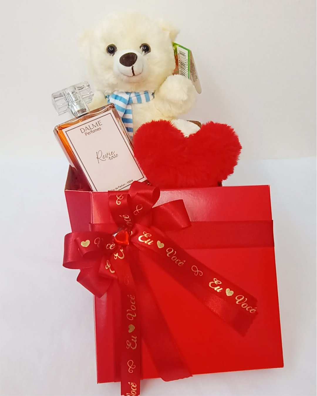 Kit Perfume  Revie Rose - Caixa quadrada com Ursinho