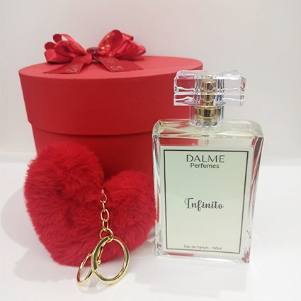 Kit Perfume Infinito - Caixa redonda vermelha